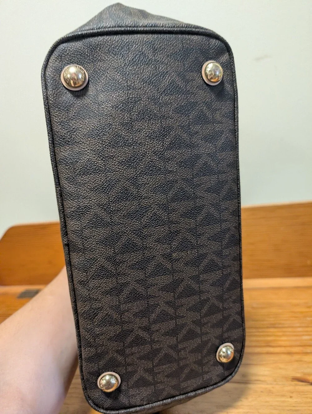 Michael Kors Jet Set Travel MK Signature Tote Brown Tan